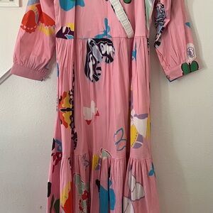 Colorful Pink Maxi Dress